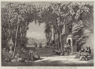Italia, La Saltarella (grabado) de English School