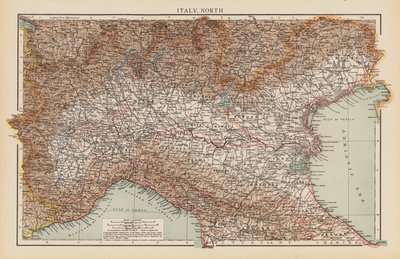 Italia, Norte (litografía en color) de English School