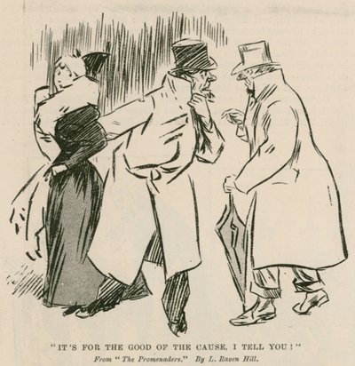 ¡Es por el bien de la causa, te lo digo!; de The Promenaders por L Raven Hill de English School