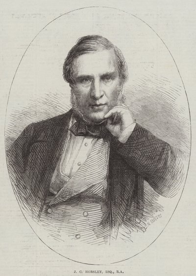 J C Horsley, Esquire, RA (grabado) de English School