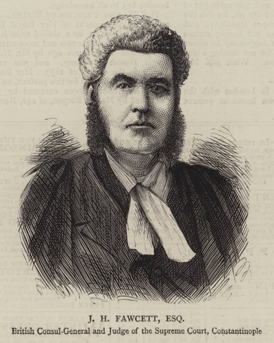 J H Fawcett, Esquire (grabado) de English School