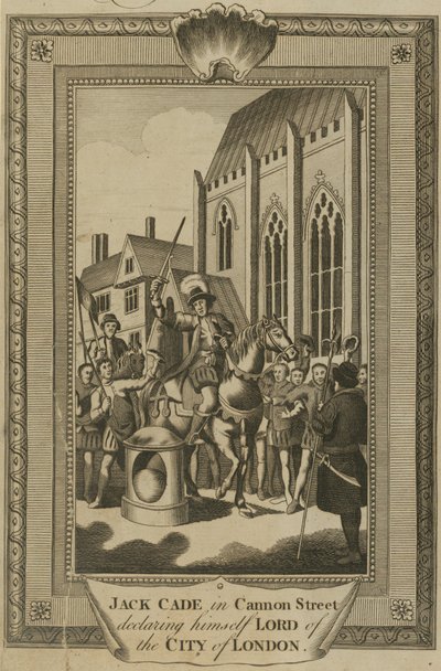 Jack Cade en Cannon Street declarándose Señor de la Ciudad de Londres de English School