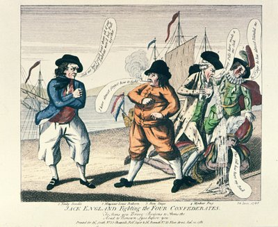 Jack England luchando contra los Cuatro Confederados de English School