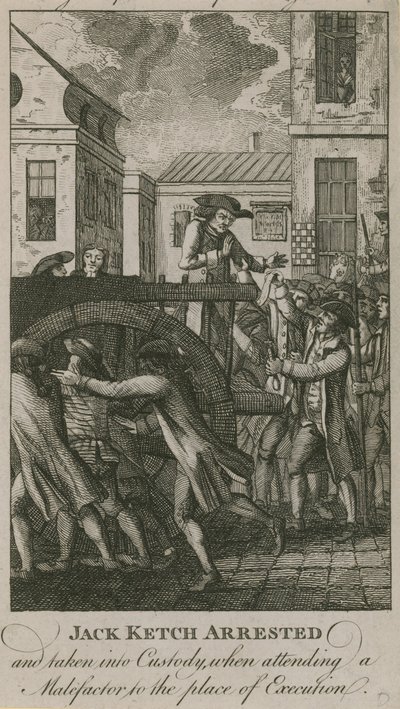Jack Ketch arrestado y puesto bajo custodia (grabado) de English School