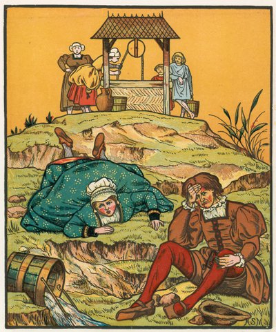 Jack y Jill bajando la colina de English School