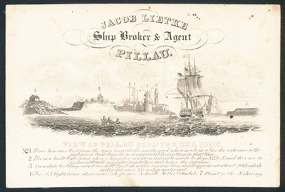 Jacob Lietke, corredor de barcos y agente, tarjeta comercial de English School
