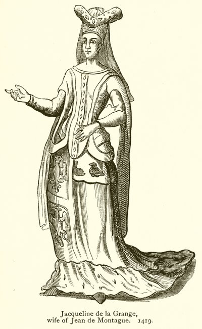 Jacqueline de la Grange, esposa de Jean de Montague. 1419 de English School