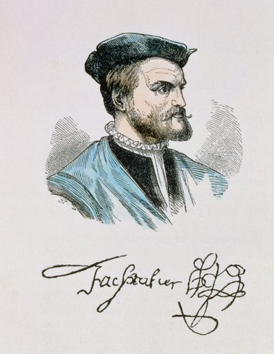 Jacques Cartier (1491-1557) ilustración del Volumen IV de 