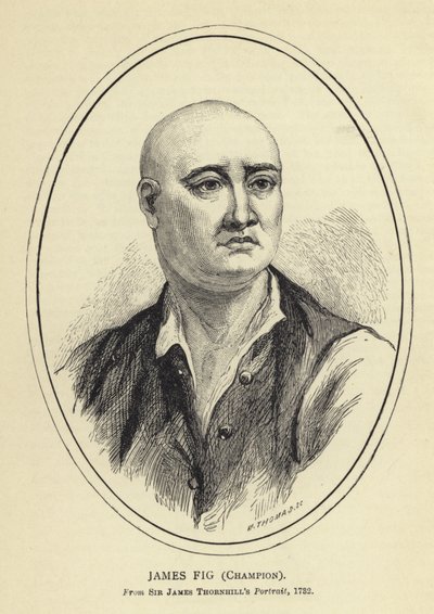 James Fig, Campeón, de Sir James Thornhills Retrato, 1732 de English School