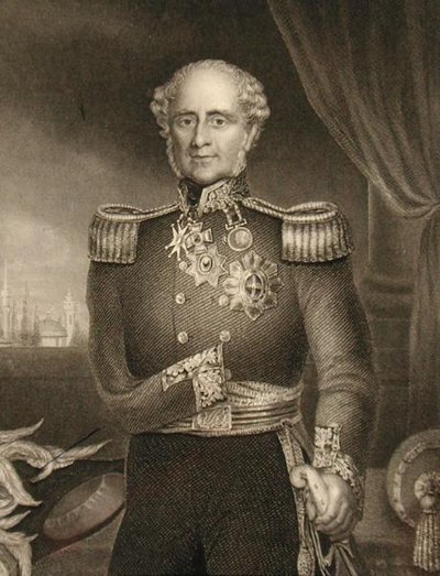 James Henry Somerset Fitzroy (1788-1855) 1er Barón Raglan (grabado) de English School