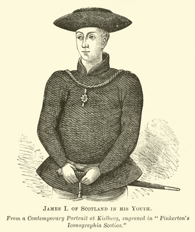 Jacobo I de Escocia en su juventud de English School