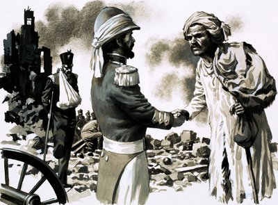 James Kavanagh, disfrazado, uno de los héroes de Lucknow de English School