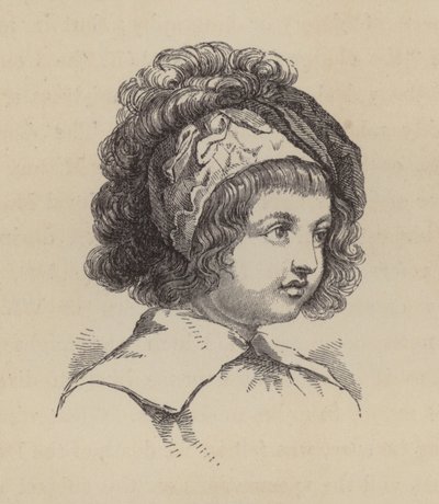 James, Lord Beauclerk, segundo hijo del rey Carlos II y Nell Gwyn (grabado) de English School