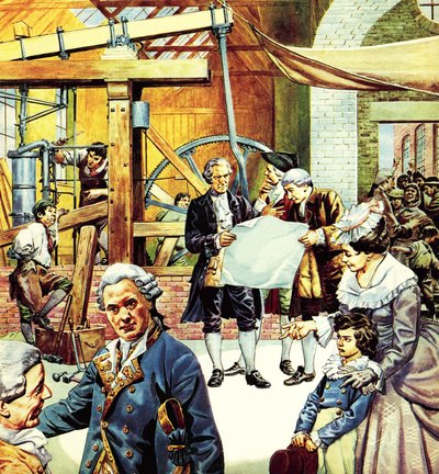 Máquina de vapor de James Watt de English School