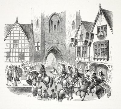 Entrada de Jacobo I en la ciudad de Chester, pub. siglo XIX de English School