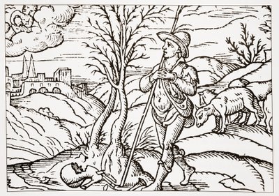 Enero, de El calendario del pastor de Spenser, 1579 de English School