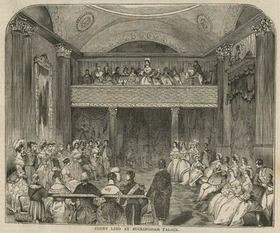 Jenny Lind en el Palacio de Buckingham de English School