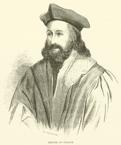 Jerónimo de Praga (grabado) de English School