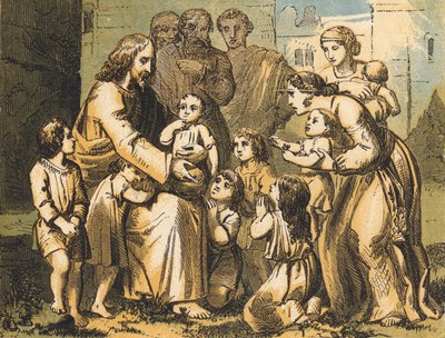 Jesús bendiciendo a los niños de English School