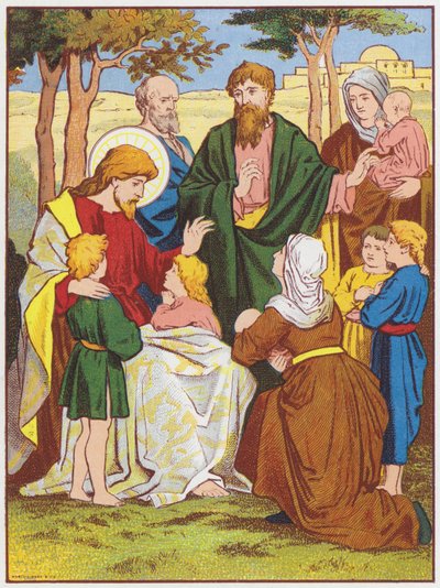 Jesucristo bendiciendo a los niños de English School