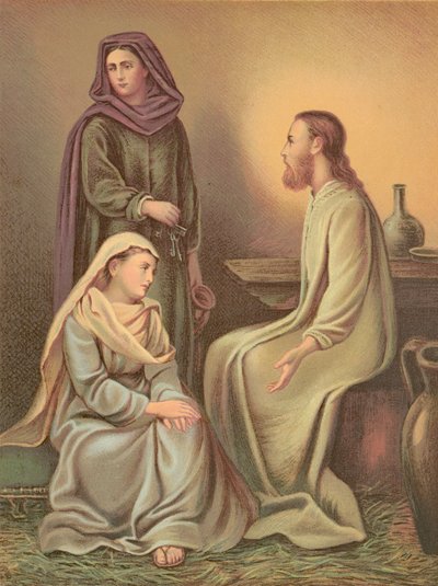 Jesucristo en la casa de Marta y María de English School