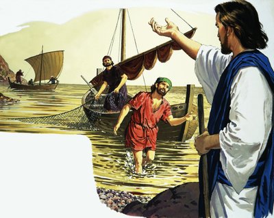 Jesucristo con pescador de English School