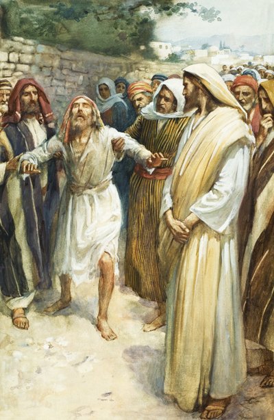 Jesús y un hombre ciego de English School