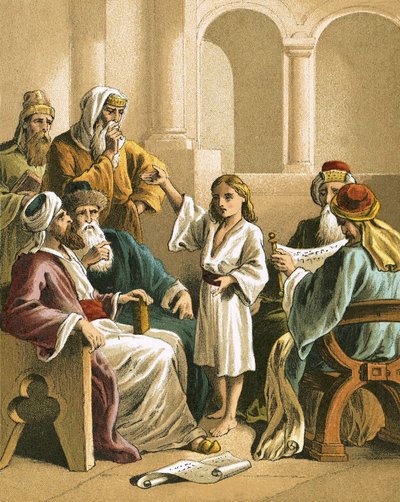 Jesús disputando con los doctores de English School