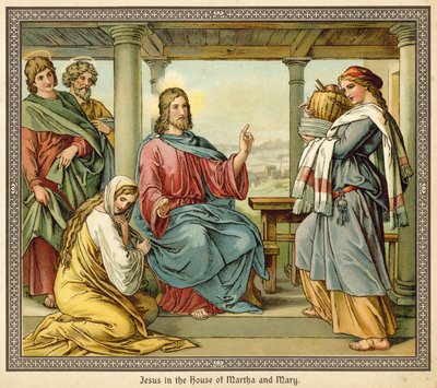 Jesús en la casa de Marta y María de English School