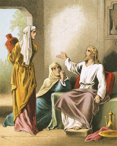Jesús en la casa de Marta y María de English School