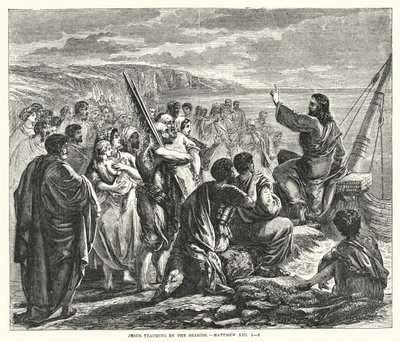 Jesús enseñando junto al mar, Mateo XIII de English School