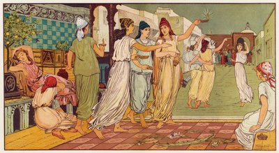 Las parábolas de Jesús: Las diez vírgenes (litografia en color) de English School