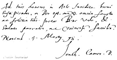 Joachim Camerarius de English School