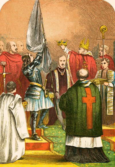 Juana de Arco en la coronación de Carlos de Francia de English School