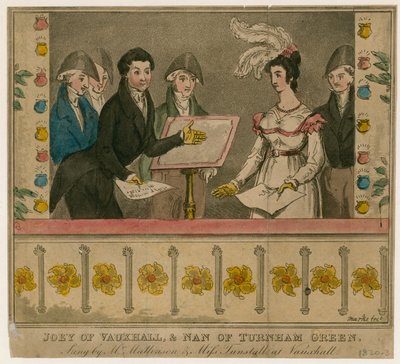 Joey de Vauxhall y Nan de Turnham Green, cantado por el Sr. Mattiason y la Srta. Turnstall en Vauxhall Gardens de English School