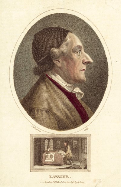 Johann Kaspar Lavater, poeta, filósofo, fisionomista y teólogo suizo (grabado en color) de English School