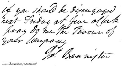 John Bannister, comediante de English School