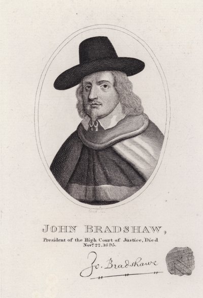 John Bradshaw, juez inglés que fue Presidente del Tribunal Superior de Justicia para el juicio del Rey Carlos I en 1649 de English School