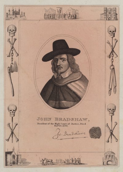 John Bradshaw, Presidente del Tribunal Superior de Justicia, murió el 22 de noviembre de 1695 de English School