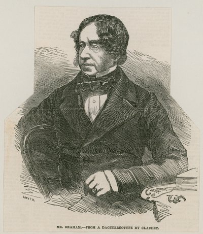 John Braham, cantante; de un daguerrotipo de Claudet de English School