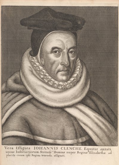 John Clenche, de Memoriales Históricos de las Leyes Inglesas por William Dugdale, Londres 1666 de English School