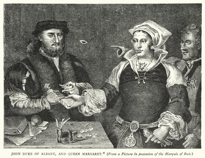 John Duque de Albany y Reina Margarita (grabado) de English School