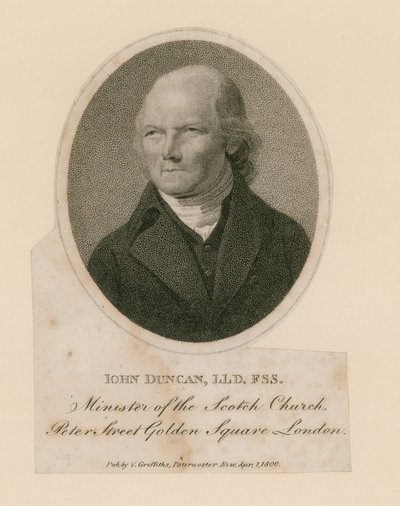 John Duncan, Ministro de la Iglesia Escocesa, Peter Street, Golden Square, Londres de English School