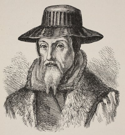 John Foxe, ilustración de The Church of England: A History for the People por H.D.M. Spence-Jones de English School