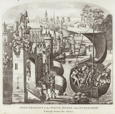 John Gronnet y los capuchas blancas toman Oudenarde y derriban las puertas de English School
