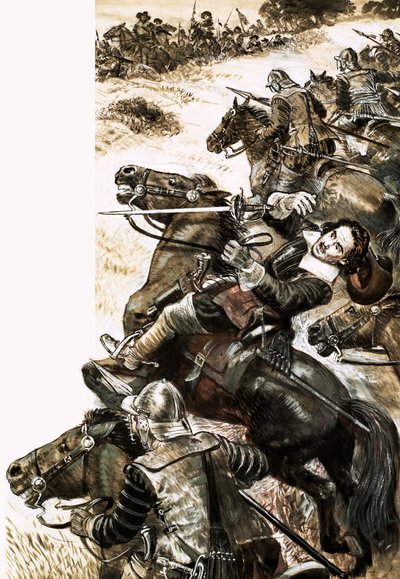 John Hampden fue herido de muerte durante la Guerra Civil Inglesa de English School
