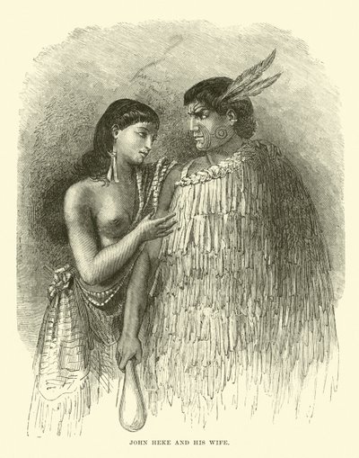 John Heke y su esposa de English School