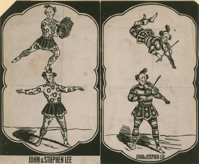 John Lee y Stephen Lee, acróbatas de circo y músicos de English School