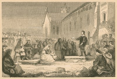John Livingston predicando en la iglesia de Shotts de English School