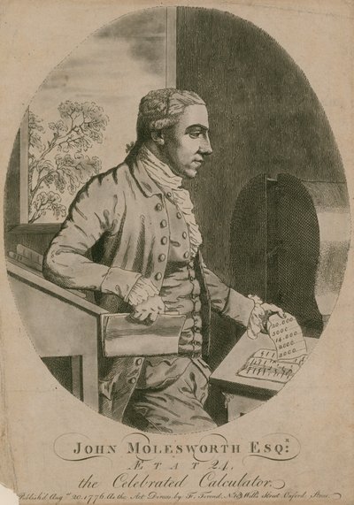 John Molesworth el célebre calculador, a la edad de 24 años de English School